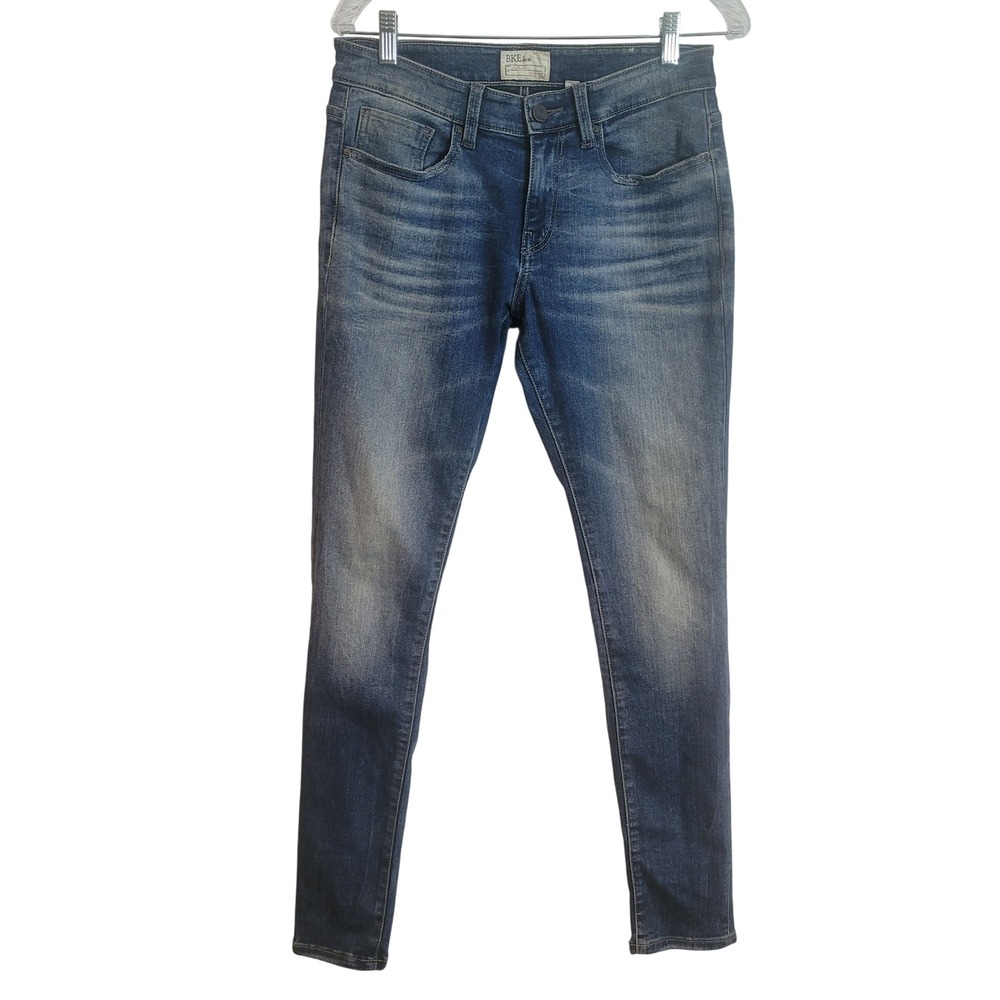 BKE Stella Skinny Jeans Women Size 28R Medium Wash Blue Denim Y2K Western Casual